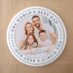 Chapa Redonda De 5 Cm El mejor clásico de papá del mundo, fotografía sim<br><div class="desc">Este diseño simple y clásico está compuesto por tipografía de la síspera y agrega una foto personalizado.</div>