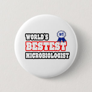 Chapa Redonda De 5 Cm El mejor microbiólogo del mundo