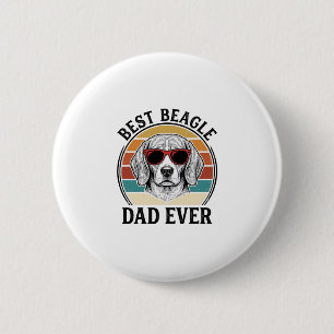 Chapa Redonda De 5 Cm El mejor papá Beagle de todos los tiempos Diseño d