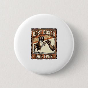 Chapa Redonda De 5 Cm El Mejor Papá Boxer de Todos los Tiempos Vintage P