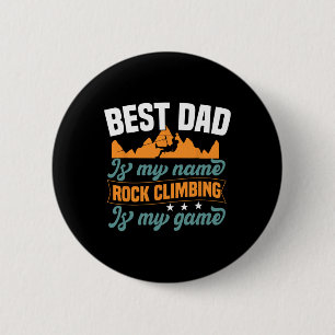 Chapa Redonda De 5 Cm El mejor papá es mi nombre - Papá escalador de roc