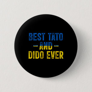 Chapa Redonda De 5 Cm El mejor Tato y Dido jamás bandera de Ucrania Padr
