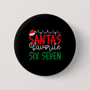 Chapa Redonda De 5 Cm El meme de humor navideño favorito de Santa Seis S