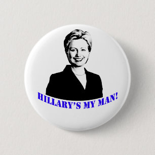 Chapa Redonda De 5 Cm ¡El mi hombre de Hillary!