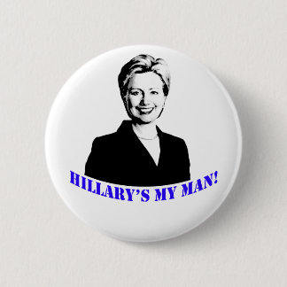 Chapa Redonda De 5 Cm ¡El mi hombre de Hillary!