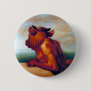 Chapa Redonda De 5 Cm El Minotaur de George Frederic Watts