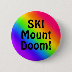 Chapa Redonda De 5 Cm ¡El Monte del SKI Doom!