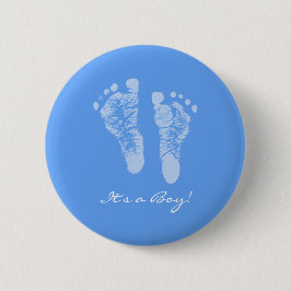Chapa Redonda De 5 Cm El niño azul es un niño Baby Shower
