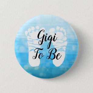 Chapa Redonda De 5 Cm El niño azul Ombre Gigi será regalo de Baby Shower