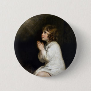 Chapa Redonda De 5 Cm El niño Samuel rezando por Joshua Reynolds