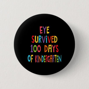 Chapa Redonda De 5 Cm El Ojo De Maestra Sobrevivió A 100 Días De Niños D
