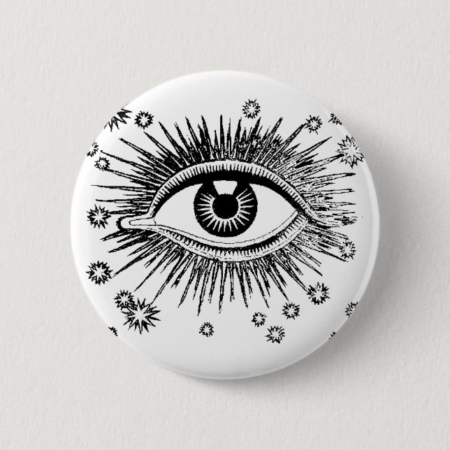 Chapa Redonda De 5 Cm El ojo místico ve todos (Anverso)