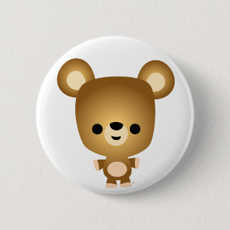 Chapa Redonda De 5 Cm El oso lindo Cub del dibujo animado abotona la