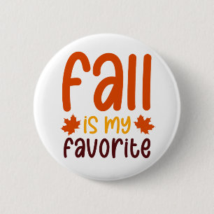 Chapa Redonda De 5 Cm El otoño es mi favorito - Diseño de cita acogedora