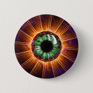 Chapa Redonda De 5 Cm El otro de Tesla arte del fractal del ojo