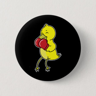 Chapa Redonda De 5 Cm El pájaro hace boxeo