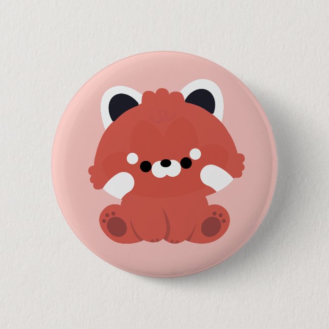 Chapa Redonda De 5 Cm El Panda Rojo (Anverso)