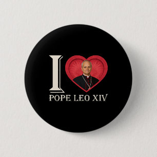 Chapa Redonda De 5 Cm El Papa Corazón Robert Francis Prevota a Leo Xiv 2