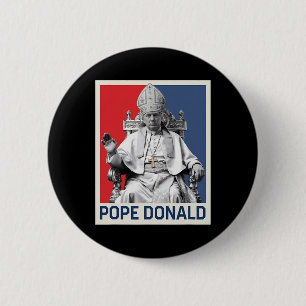 Chapa Redonda De 5 Cm El Papa Donald Trump
