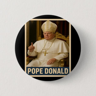 Chapa Redonda De 5 Cm El Papa Donald Trump
