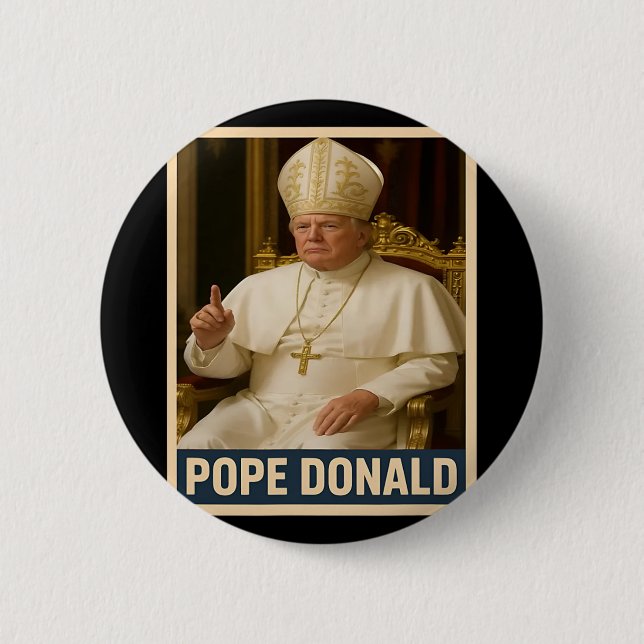 Chapa Redonda De 5 Cm El Papa Donald Trump (Anverso)