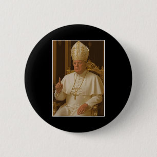 Chapa Redonda De 5 Cm El Papa Trump, la Iglesia del Vaticano, el Papa Tr