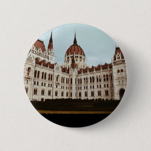 Chapa Redonda De 5 Cm El Parlamento húngaro, Budapest, Hungría