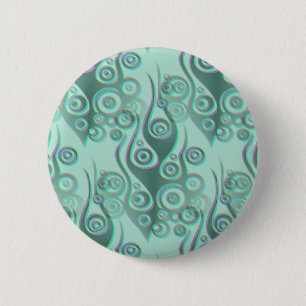 Chapa Redonda De 5 Cm El patrón de las llamas y los círculos del tatuaje