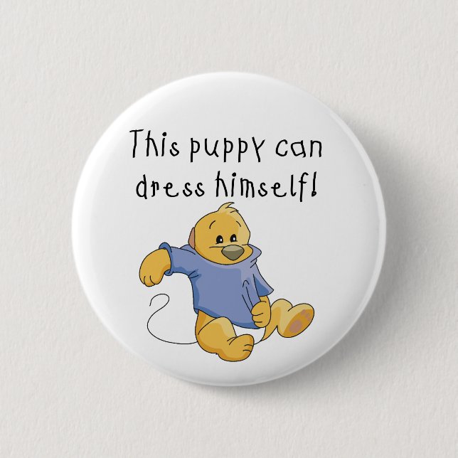 Chapa Redonda De 5 Cm El perrito viste para arriba las camisetas y los (Anverso)