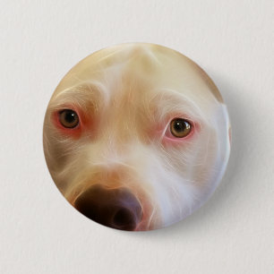 Chapa Redonda De 5 Cm El perro de perrito de Pitbull observa fotografía