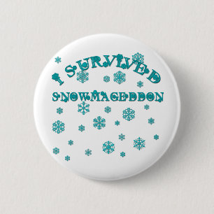 Chapa Redonda De 5 Cm El personalizable I SOBREVIVIÓ SNOWMAGEDDON