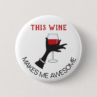 Chapa Redonda De 5 Cm El Personalizable Red Wine Diciendo