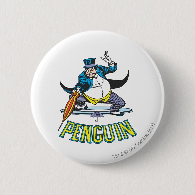 Chapa Redonda De 5 Cm El pingüino (Anverso)
