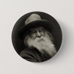 Chapa Redonda De 5 Cm El poeta de risa Walt Whitman del filósofo