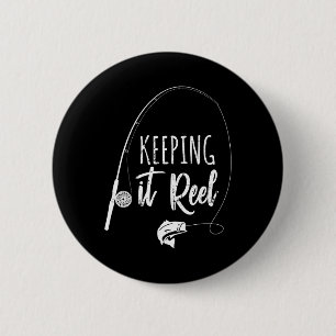 Chapa Redonda De 5 Cm El polo de pesca divertida mantiene su regalo de C