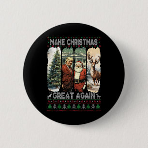 Chapa Redonda De 5 Cm El presidente de Trump, Santa 47 años, hace grande