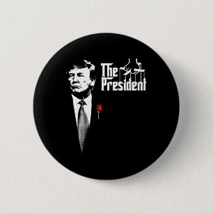 Chapa Redonda De 5 Cm El Presidente Donald Trump Póster de Película Tend