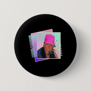 Chapa Redonda De 5 Cm El presidente Donald Trump retro gráfico de los añ