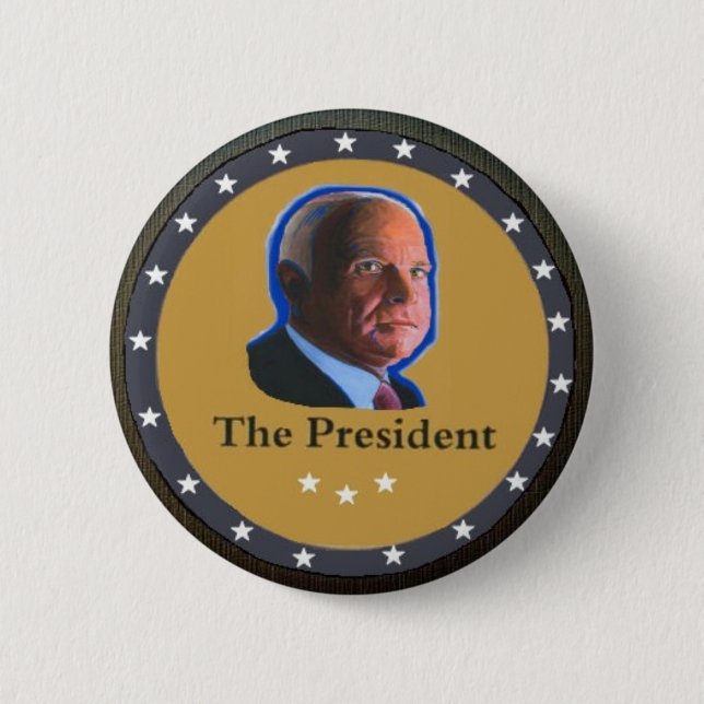 Chapa Redonda De 5 Cm El presidente: John McCain (Anverso)