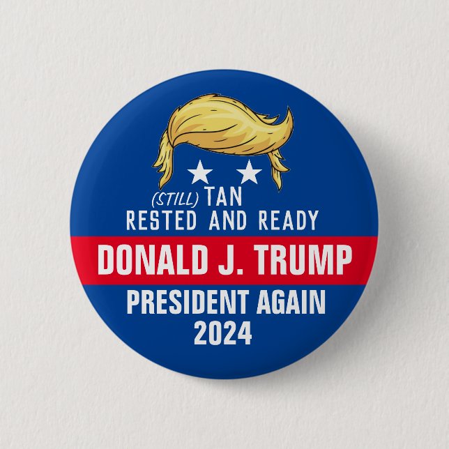 Chapa Redonda De 5 Cm El presidente Trump de nuevo 2024 (Anverso)