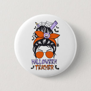 Chapa Redonda De 5 Cm El profesor de Halloween dice divertida Halloween