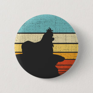 Chapa Redonda De 5 Cm El propietario de Shih Tzu, Retro Vintage, amante 