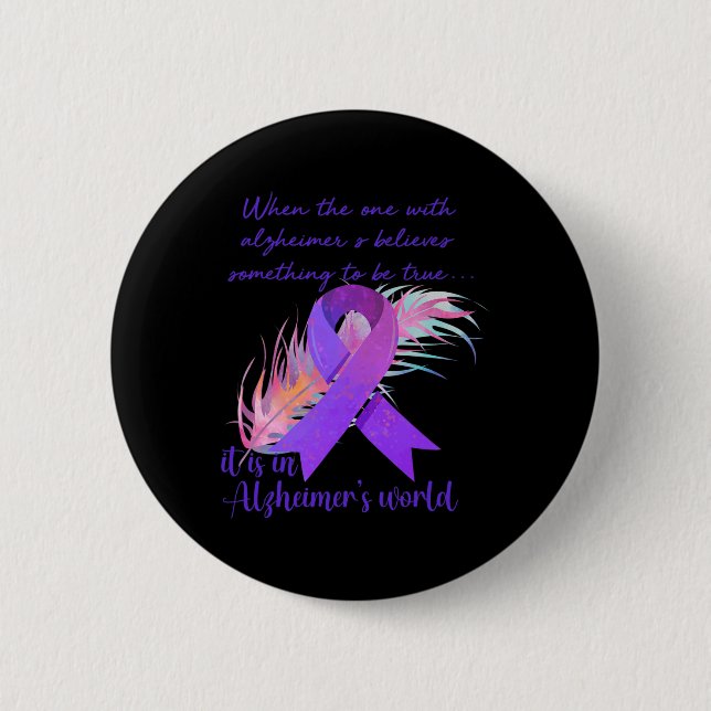 Chapa Redonda De 5 Cm El que cree Alzheimer es en Alzheim (Anverso)