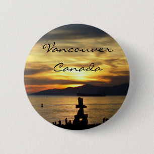 Chapa Redonda De 5 Cm El recuerdo de Vancouver Canadá abotona los