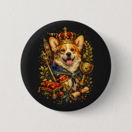 Chapa Redonda De 5 Cm El Rey Corgi