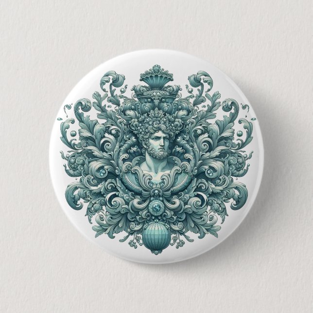 Chapa Redonda De 5 Cm El rey de Aquamarin. (Anverso)