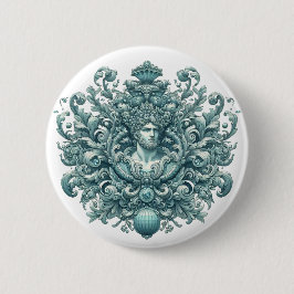 Chapa Redonda De 5 Cm El rey de Aquamarin.