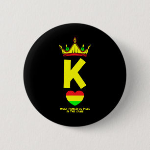 Chapa Redonda De 5 Cm El Rey Negro La Pieza Más Poderosa Del Juego Jun
