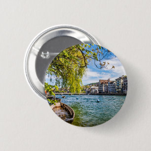 Chapa Redonda De 5 Cm El río Limmat, Zúrich