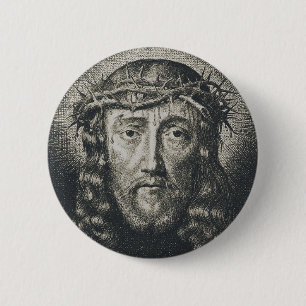 Chapa Redonda De 5 Cm El Santo Rostro coronado de espinas